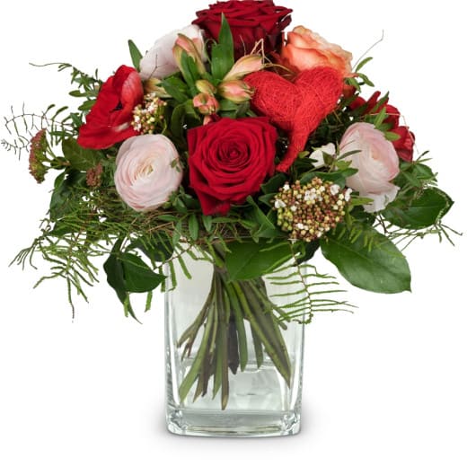 Valentins Strauss mit Rosen - Blumen Ackermann Bern